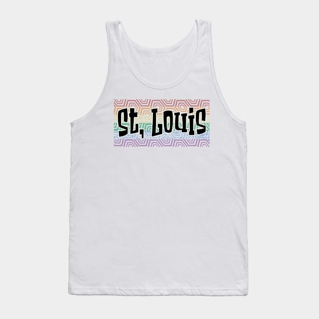 LGBTQ PATTERN AMERICA SAINT LOUIS Tank Top by Zodiac BeMac